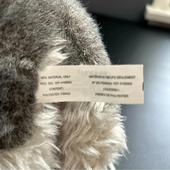 Battat Pucci Plush 10” Schnauzer Puppy Dog Gray White With Pink Ear‎ Bow - Picture 9 of 12